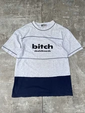 Vintage 90s BITCH Skateboards Classic Logo Tee L FUCT HOOK UPS BIRDHOUSE VTG