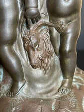 Antiker Tafelaufsatz Bronze Putten Ziegenk&ouml;pfe Putto 19. Jhd.