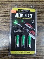 NEW Tenpoint Alpha-Blaze Lighted Crossbow Nock 3 pack Green