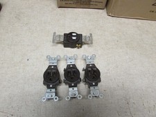 3 1 Leviton BROWN NEMA 5-15R 3-Wire Ground Single Outlet ROUND Receptacle 4
