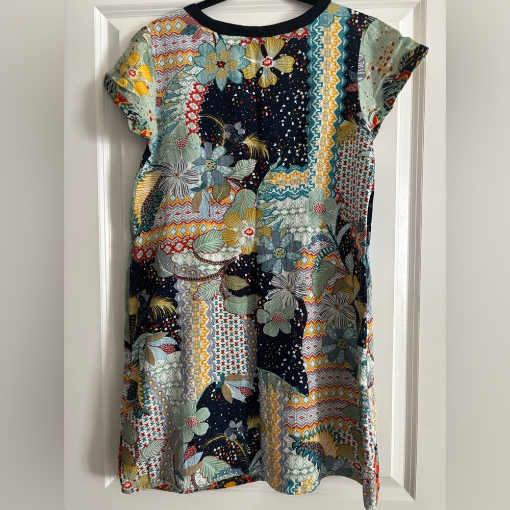 Orientique Lisbon Patchwork Knee Length Dress - image 4