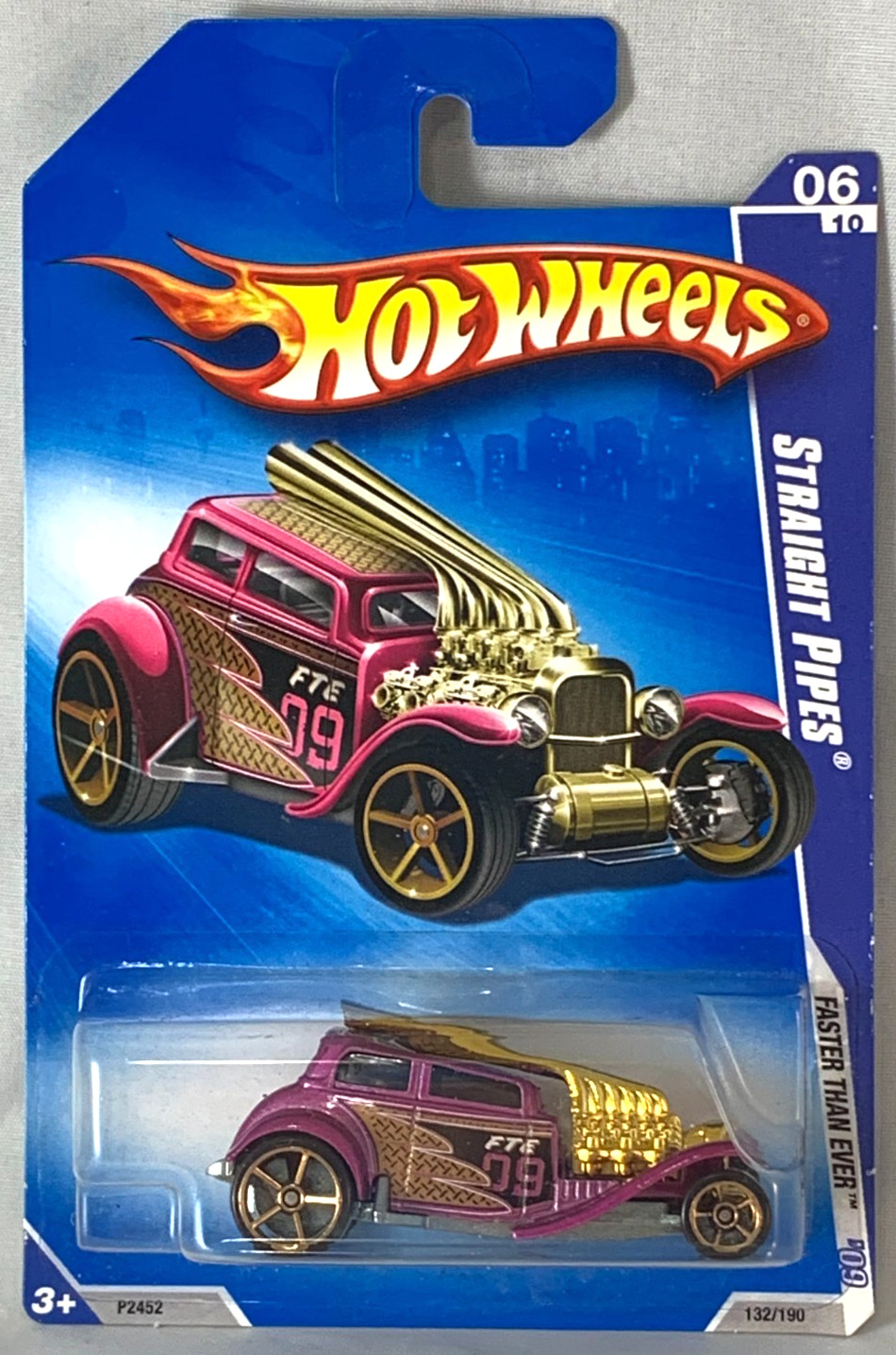 Hot Wheels Straight Pipes 2009 Faster Than Ever Walmart Color Magenta FTEs