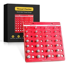 Nut & Bolt Thread Checker Gauge Board 14 SAE + 14 Metric Screw Size