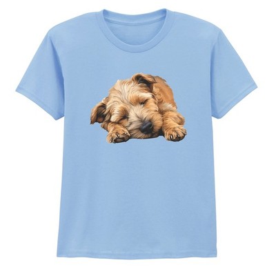 Sleepy Puppy Hund Hunde Tiere Unisex Kinder Oberteil süß Grafik T-Shirt