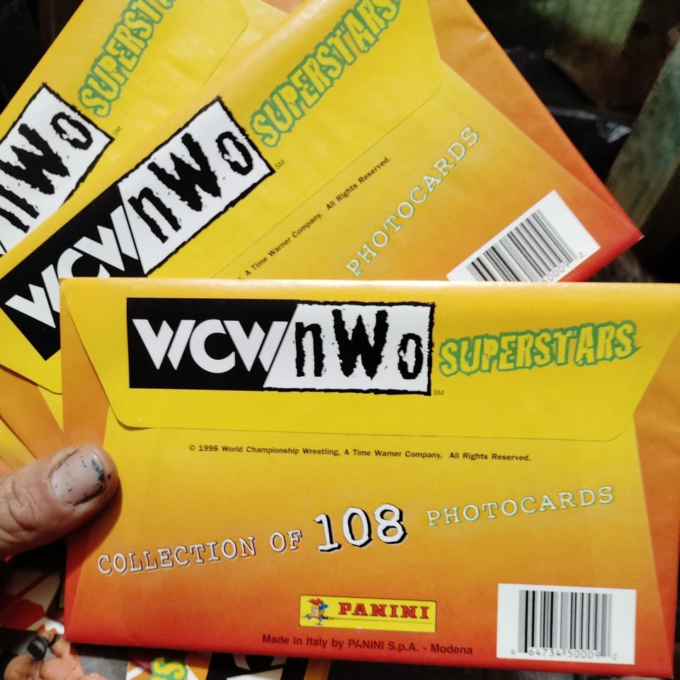 3X New Vintage 1998 PANINI WCW/NWO SUPERSTARS SEALED PACK OF 6 PHOTO CARDS 4'X6' - Image 2 of 2