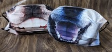 Set of 2 Dog Face Adult Facemask with Filter Pocket