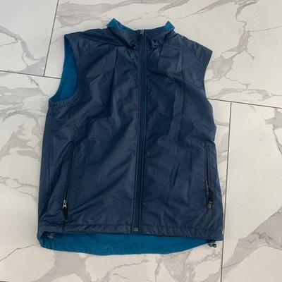 Vtg Nike ACG Vest Mens Medium Blue Navy Reversible Clima Layer 3 Fit Oudoor Y2K