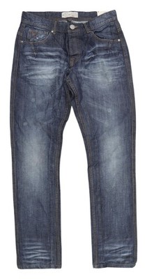 Inside Herren blau gerade Jeans Größe 16 Baumwolle