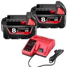 8.0AH Battery For Milwaukee For M18 18V Lithium-ion Extended Capacity 48-11-1860