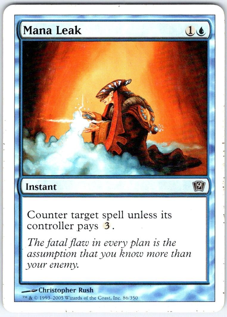 Mana Leak 86 Common 9th Edition Magic: The Gathering Lightly Played