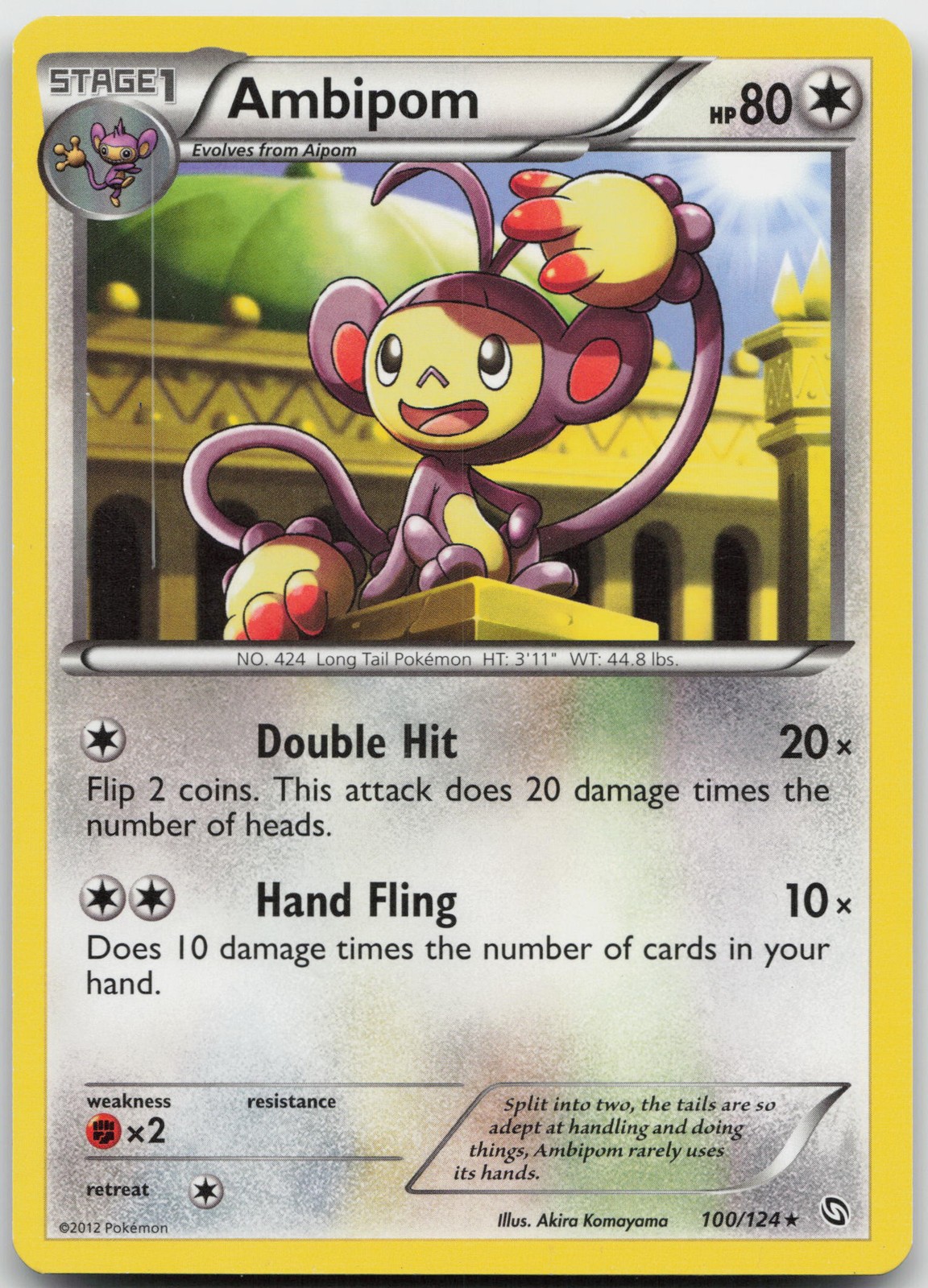 Ambipom Rare Dragons Exalted 100/124 LP