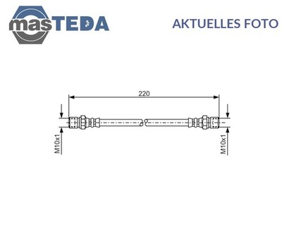 1 987 476 090 BREMSSCHLAUCH BREMSLEITUNG HINTEN BOSCH FÜR ZAZ SENS 1.3 1.3L