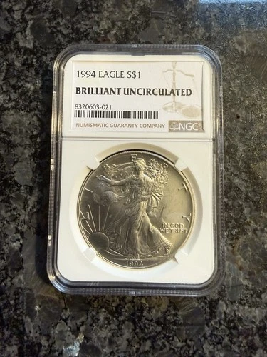 1994 American Silver Eagle $1 BU Brilliant Uncirculated NGC