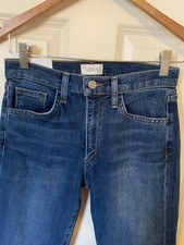 NWT Joe's Jeans 26 The Callie Straight Blue Button Raw Hem Pockets Women