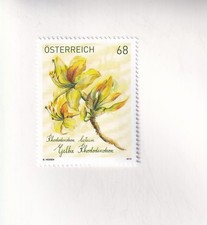 BRIEFMARKE &Ouml;sterreich TREUEMARKE BLUME -Gelber RHODODENDRON postfrisch