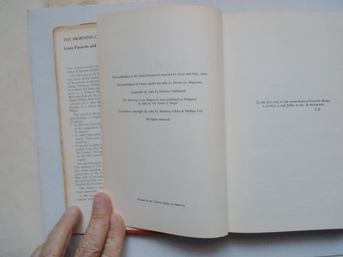 THE MORNING OF THE MAGICIANS Louis Pauwels & Jacques Berger 1963 1st US Edition - Picture 5 of 10