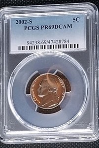 2002-S PCGS PR69DCAM JEFFERSON NICKEL