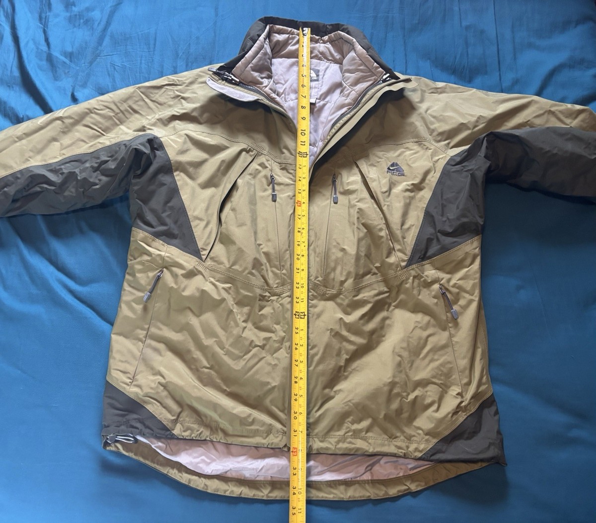 Vintage Nike ACG Jacket Mens Large Green Full Zip Layered Coat 90s