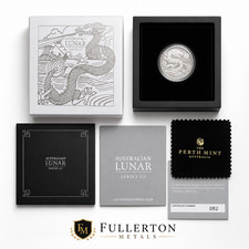 2024-P Australia Lunar Dragon 1 oz Platinum Proof Perth Mint OGP COA Mintage 188 2500.00 per troy oz