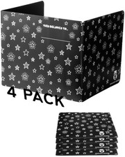 4-Pack Black Plastic Privacy Folders for Students Durable Desk Divider Panel
