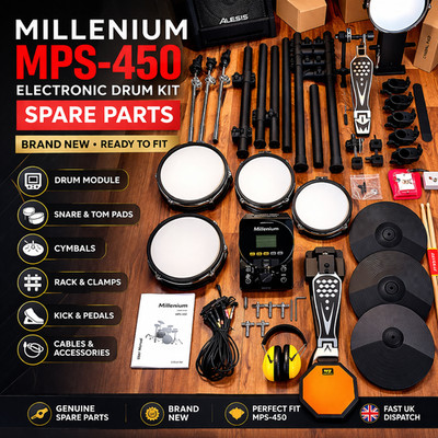 Millenium MPS-450 Electronic Drum Kit Spare Parts Pads Cymbal Module Rack Choice