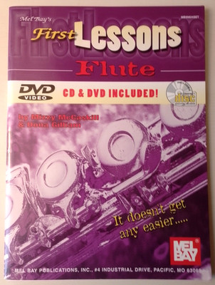 Mel Bay's' First Lessons Flute (with CD/DVD) - Brand New