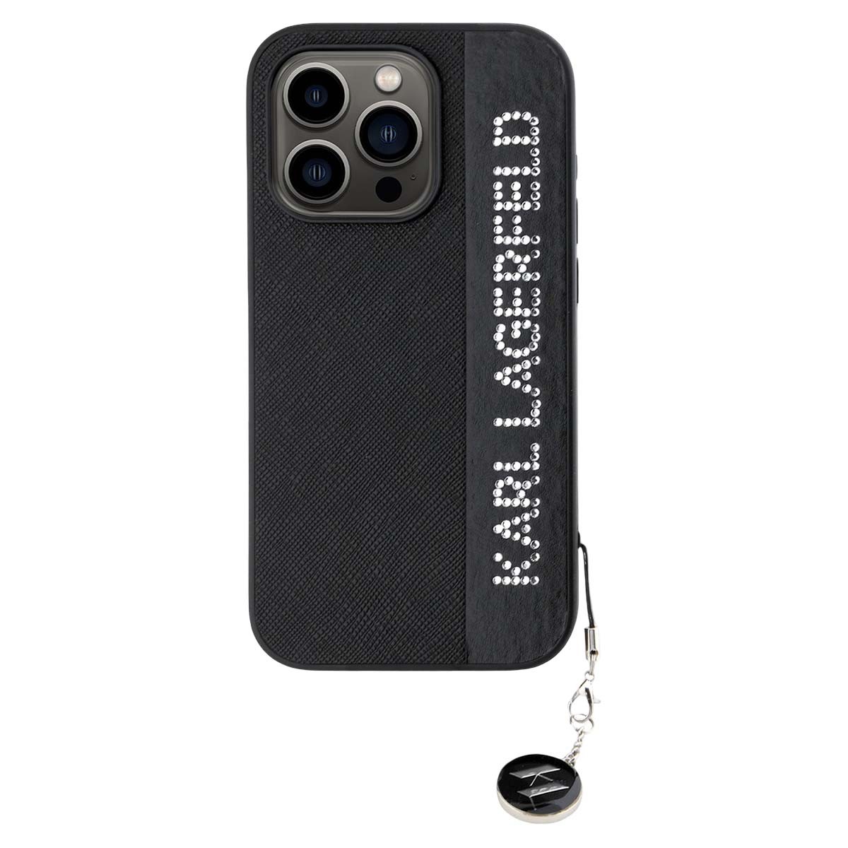 Coque iPhone 15 Pro Chic Saffiano Noir Idéale pour vos Soirées