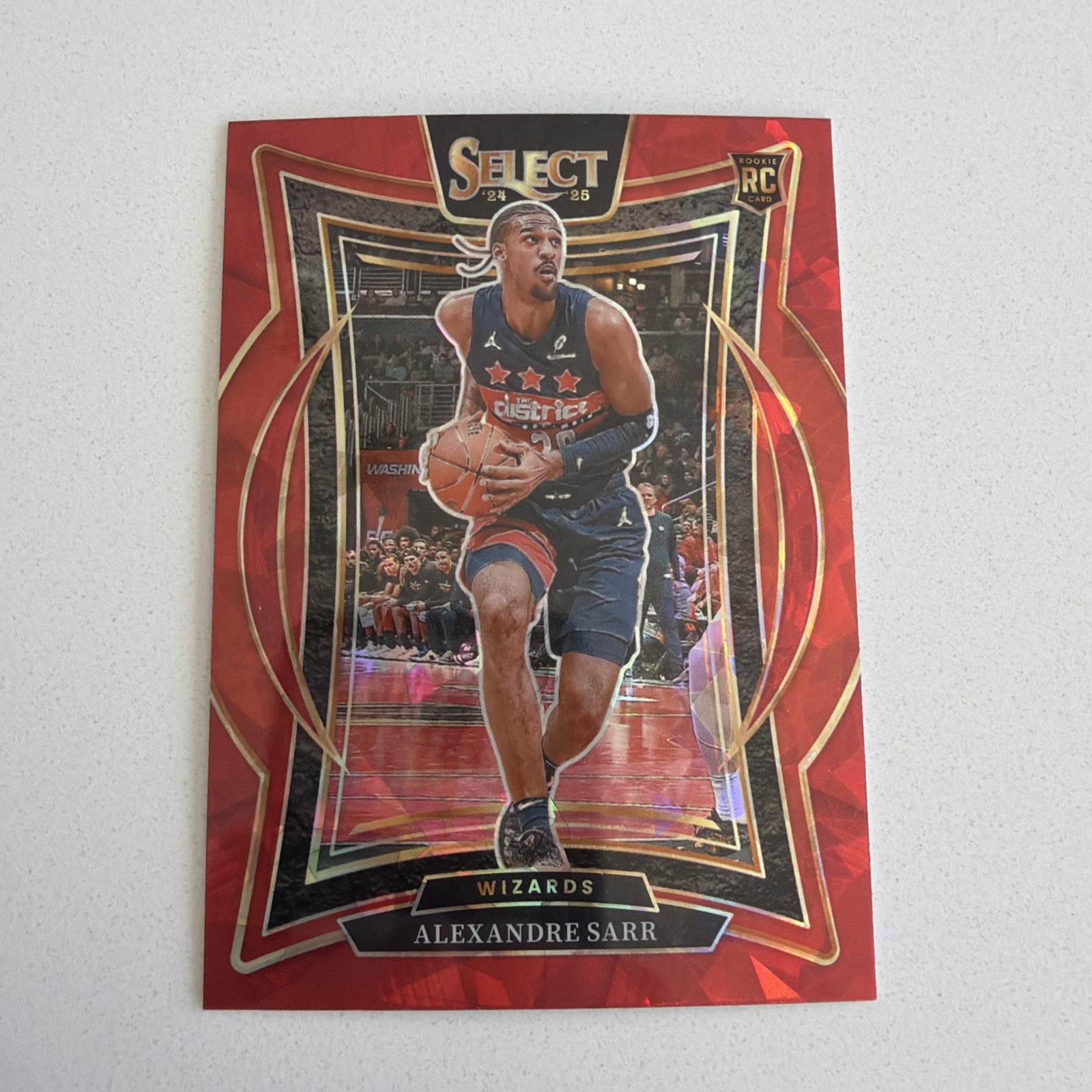 2024-25 Panini Select - Concourse Alexandre Sarr #73 Red Cracked Ice Prizm (RC)