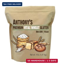 Anthony's Vital Wheat Gluten, 4 lb, Vegan, Non GMO, Keto Friendly, Low Carb