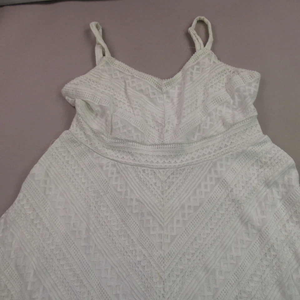 Vestido tórrido para mujer 1 sin mangas ligero cuello en V blanco informal Foto 3 de 4