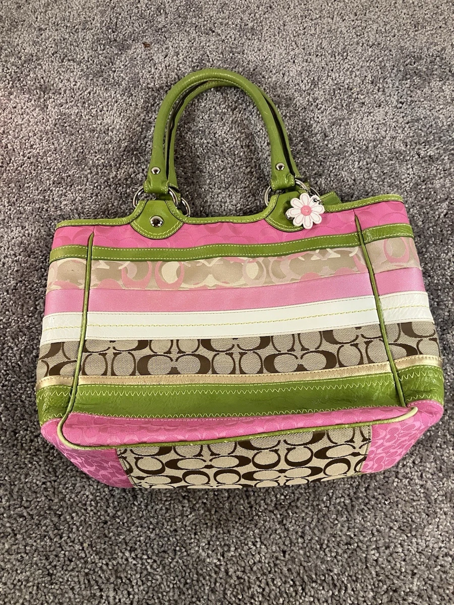 Coach Pink Striped Bags & Handbags for Women for sale | eBay