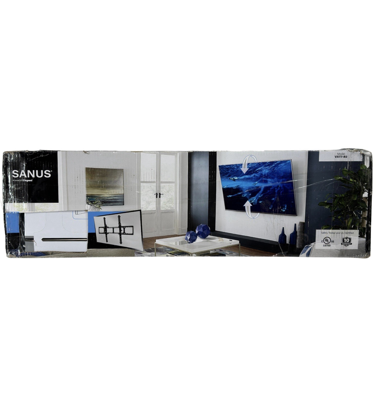 Sanus VXT7-B2 Expandable Tilting TV Wall Mount 65”-140” TVs Low Profile Black