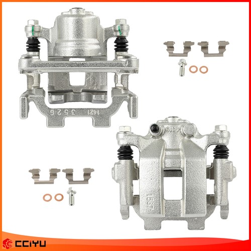 Pair Rear Disc Brake Calipers w/Bracket For 2008-2012 Infiniti EX35 14-17 QX50 - Picture 5 of 8