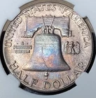 Beautifully Toned 1951 Silver Franklin Half Dollar With Full Bell Lines