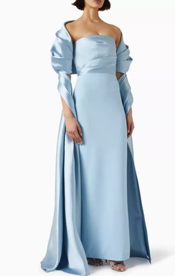 solace london blue dress SOLACE London Lydia Maxi Dress in Blue