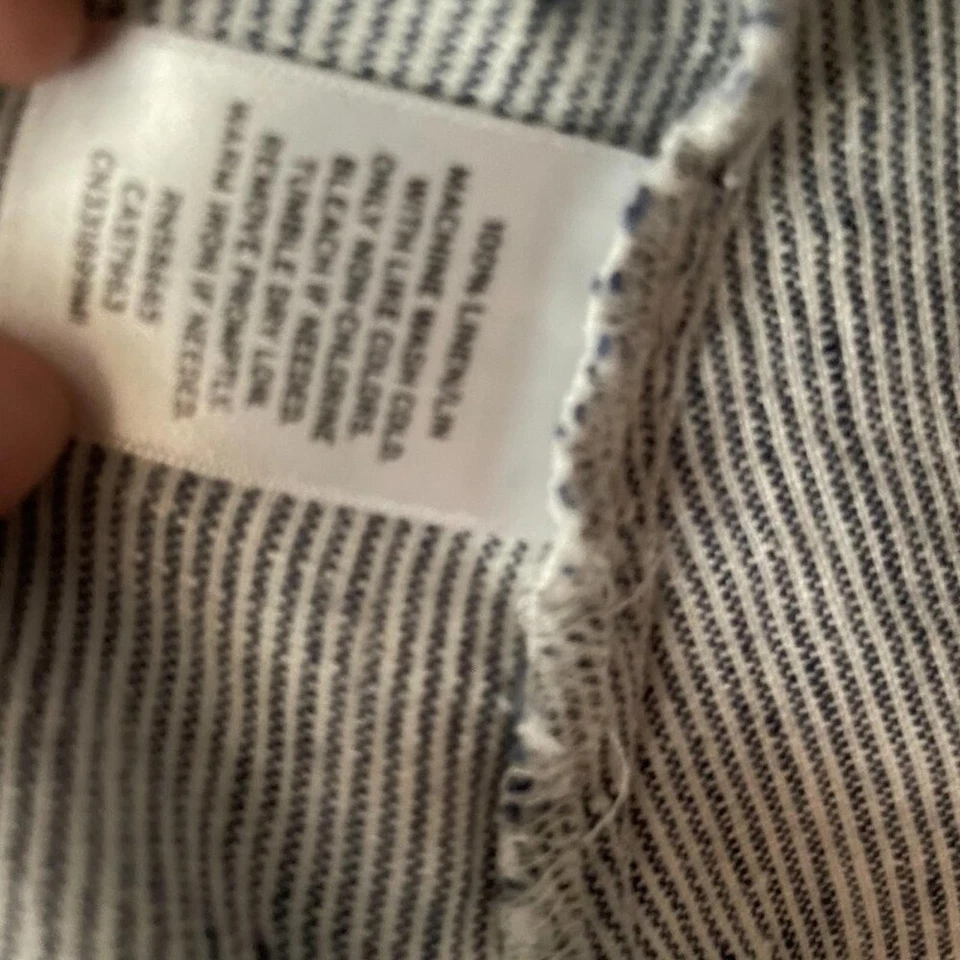 Chaqueta Caslon Lino Azul Rayas Talla M Foto 3 de 4