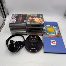 Rap and Rock CD Lot Philips CD Walkman Portable CD Player headphones 90s Classic