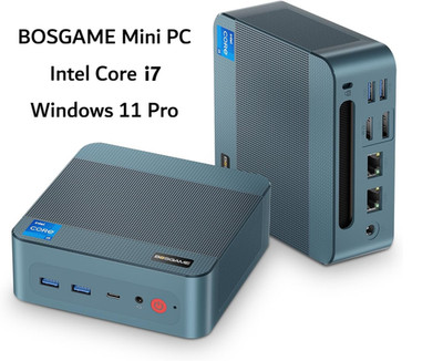 BOSGAME Mini PC Intel Core i7-12700H Win11 Pro 32G RAM 512G SSD
