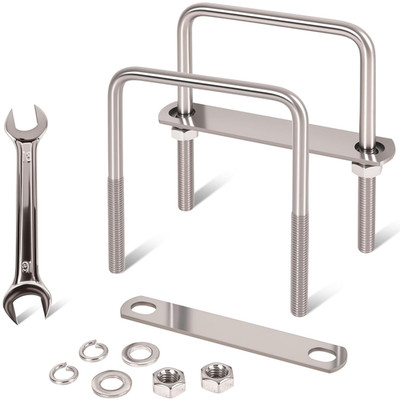 2 Pcs M10 Square U Bolts 4 Inch Wide, 3/8'' X 4''W X 5'' L Stainless U Bolt Heavy D