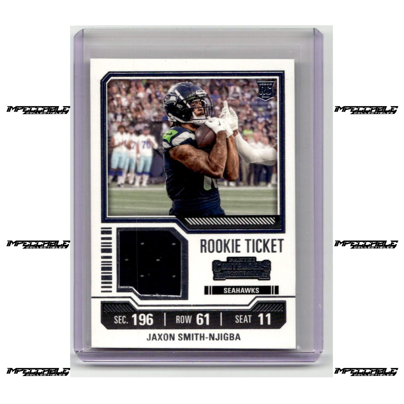 2023 Panini Contenders - Ticket Swatches #TS17 Jaxon Smith-Njigba Rookie Patch