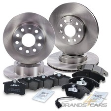 ATEC BREMSSCHEIBEN + BEL&Auml;GE VORNE + HINTEN F&Uuml;R AUDI A3 SEAT LEON SKODA OCTAVIA