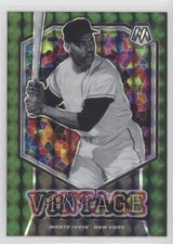 2021 Panini Mosaic Vintage Green Mosaic Prizm Monte Irvin #V14 HOF 6o3