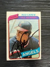 Angels Rod Carew Signed 1980 Topps AUTO