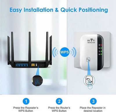 Wireless-N WiFi Repeater MT02 300Mbps Range Extender w/ RJ45 Cable Open Box