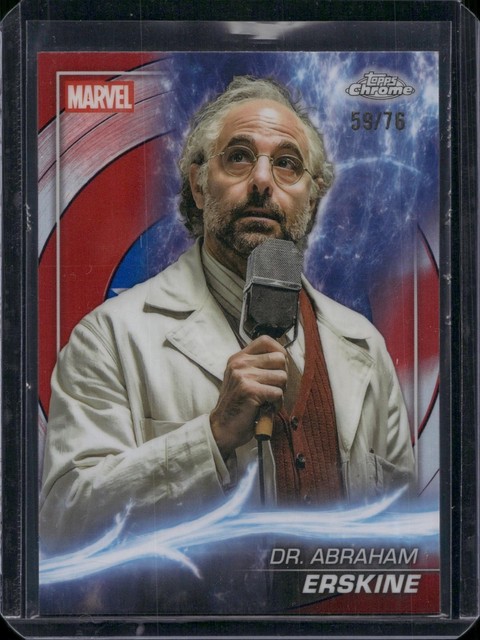2025 Topps Chrome Marvel #23 Dr. Abraham Erskine Captain America Refractor #/76