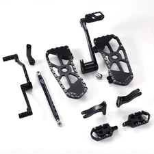 For Harley Floorboards PB Racing Black Footboard Touring Street Road glide 08-13