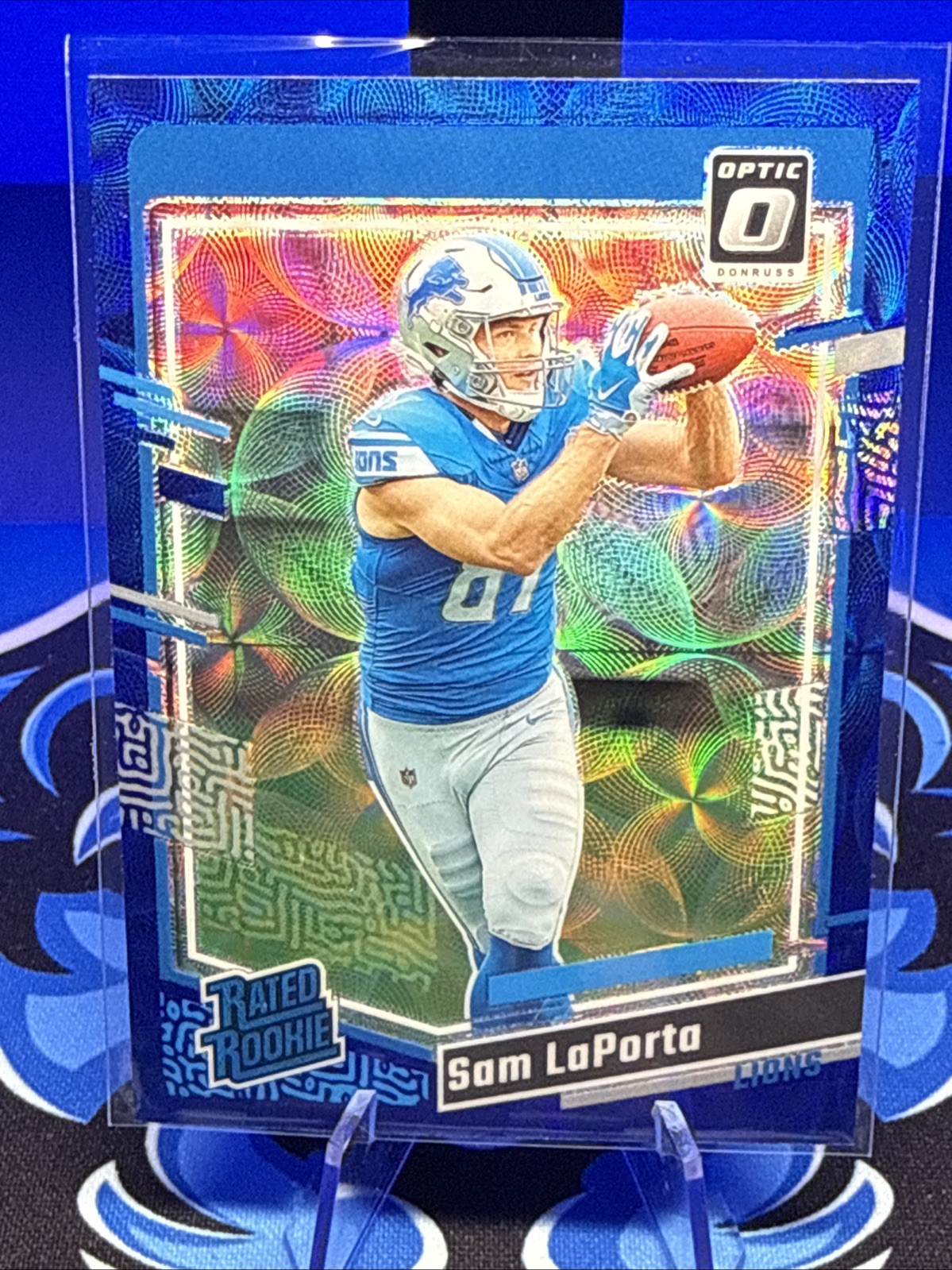 Sam LaPorta 2023 Panini Optic Blue Scope Prizm #237 Rated Rookie