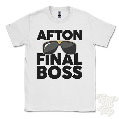 AFTON FINAL BOSS T-SHIRT lustiges Weihnachtsgeschenk Devon Isle of Wight South Hams England