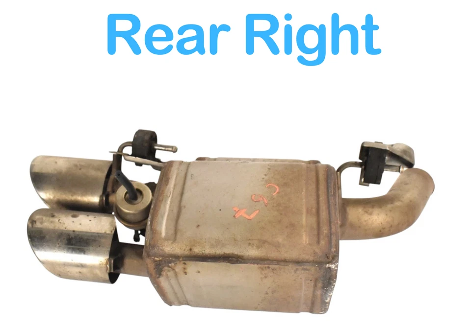 Silenciador de escape traseiro direito 14-19 Maserati Ghibli M157 pontas defletoras fabricante de equipamento original - Imagem 3 de 4