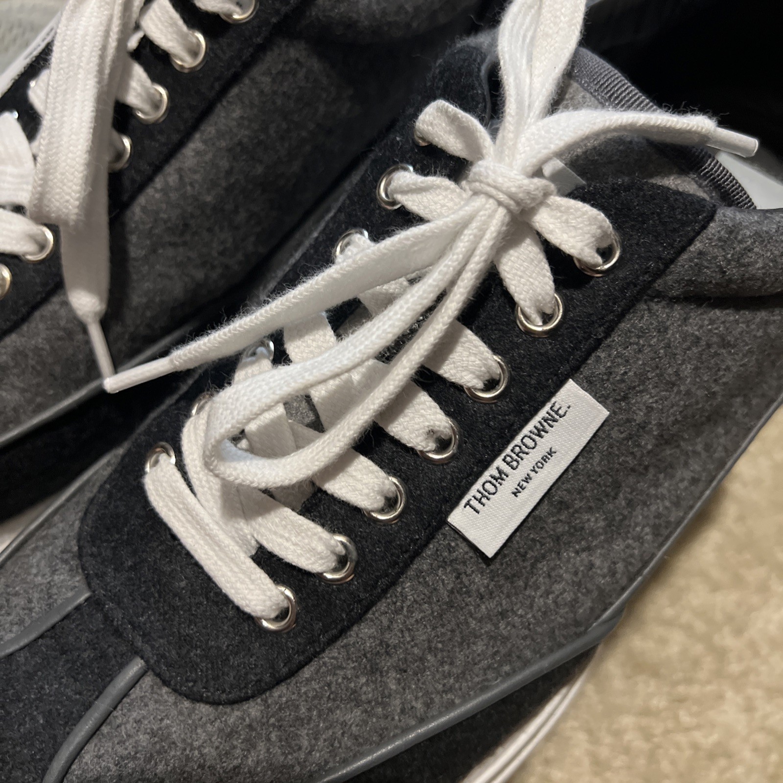 Thom Browne Tech Runner Wool Flannel Sneakers – S… - image 4
